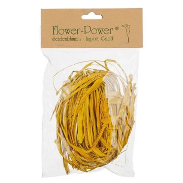 Raffia Geel - Flower Power