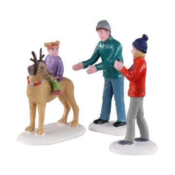 Lemax - Rover Plays Rudolph set of 3