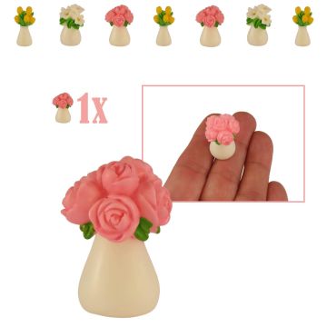 Roze Miniatuur Rozen in Vaas