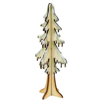 Sigro - Grote Houten Dennenboom Sneeuw 14.5 cm