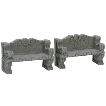 Spooky Town - Stone Bench - Set van 2