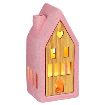 Verlicht Huis Roze Keramiek - House of Seasons