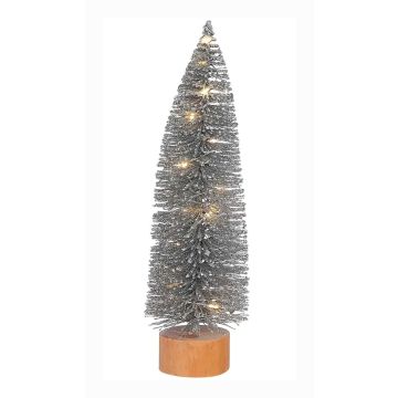 Verlichte Glitter Boom Zilver 25 cm - House of Seasons