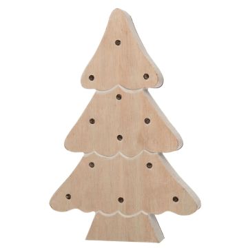 Verlichte Kerstboom Hout LED - 21 cm