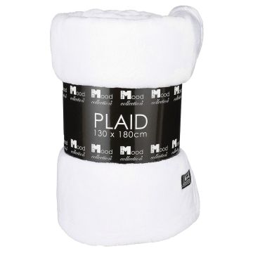 Witte Fleece Deken