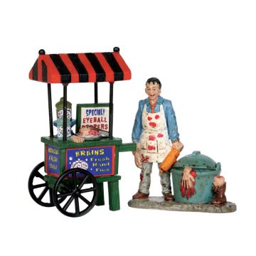 Spooky Town - Zombie Brains Foodcart - Set van 2