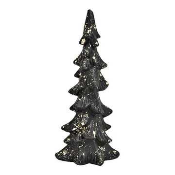 Zwarte Dennenboom Goudspetters 24cm - Klei - Wurm