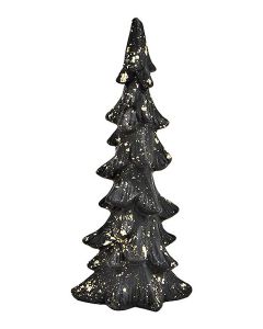 Zwarte Dennenboom Goudspetters 24cm - Klei - Wurm