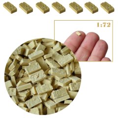 Miniatuur Leemstenen Lichtbeige - 500 Stuks - 1:72