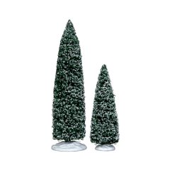 Lemax - Snowy Juniper Tree Large and Medium - Set van 2