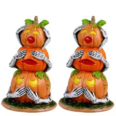 Spooky Town - Pumpkin Snowmen - Set van 2