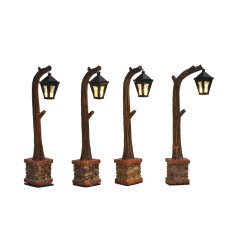Luville - Street Lantern Wooden - 4 Pieces