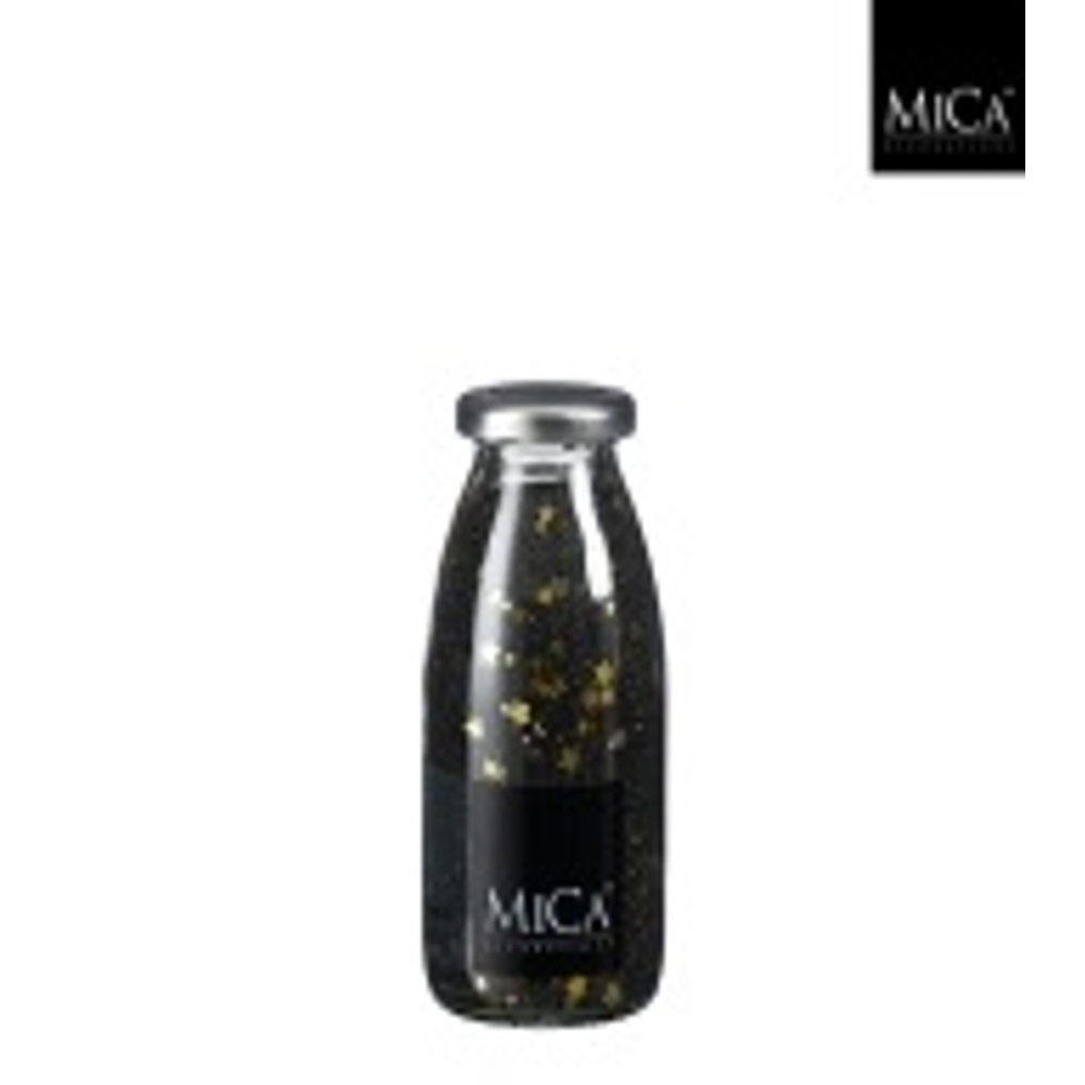 Zwart Goud Ster Decoratie Zand 250ml - Mica Decorations - - Zand - 8720362637264