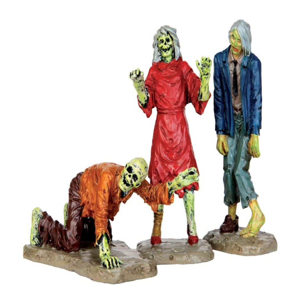 Lemax - Walking Zombies - set van 3