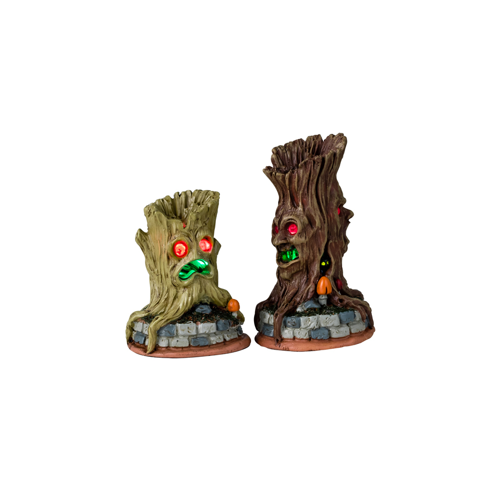 Spooky Town - Spooky Tree Trunks - Set van 2 - - Resin - 0728162443076
