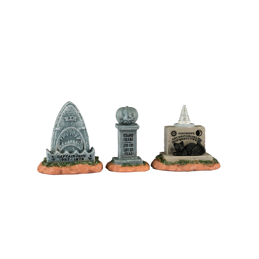 Spooky Town - Horrid Headstones - Set van 3 - - Resin - 0728162443083