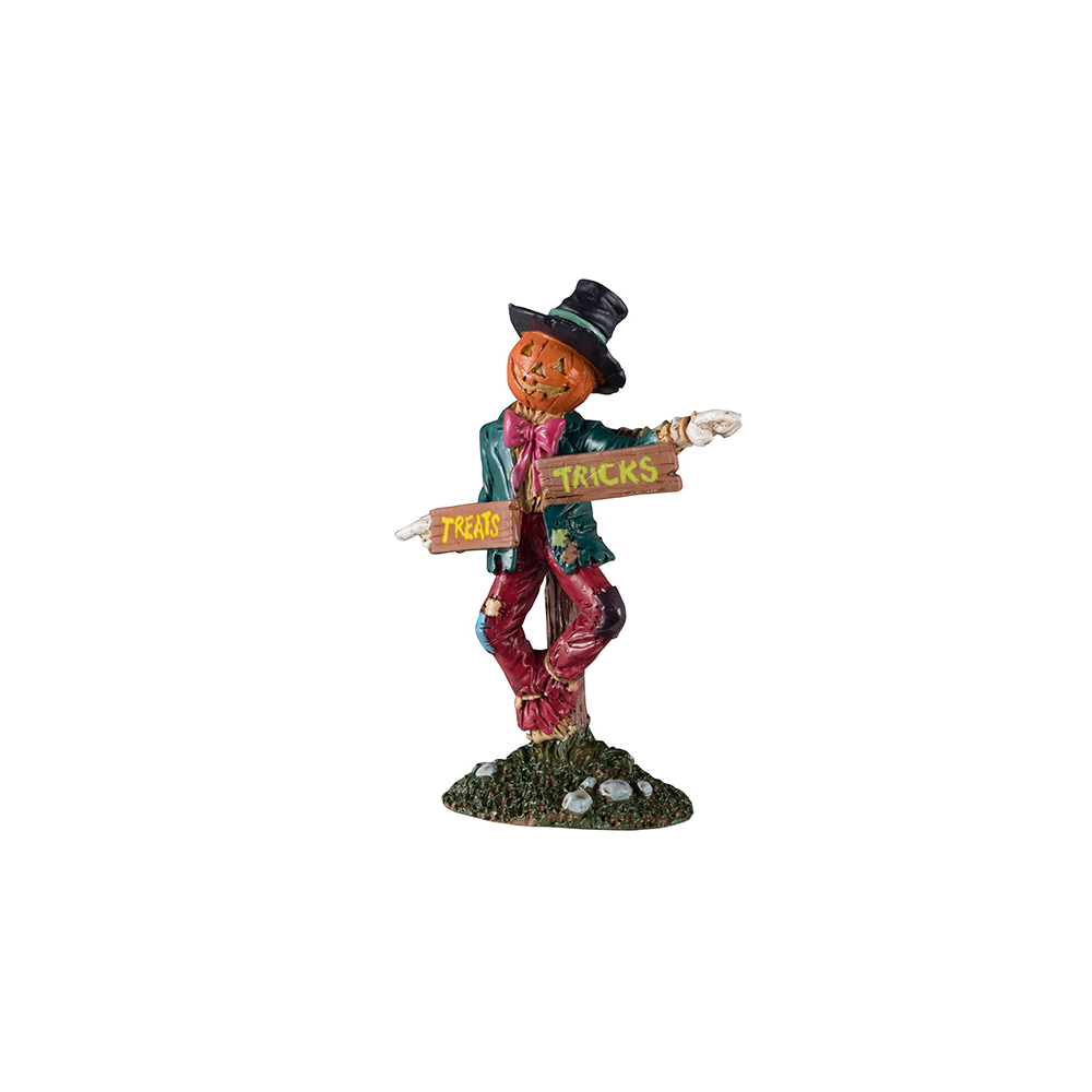 Spooky Town - Scarecrow Signpost - - Resin - 0728162443120