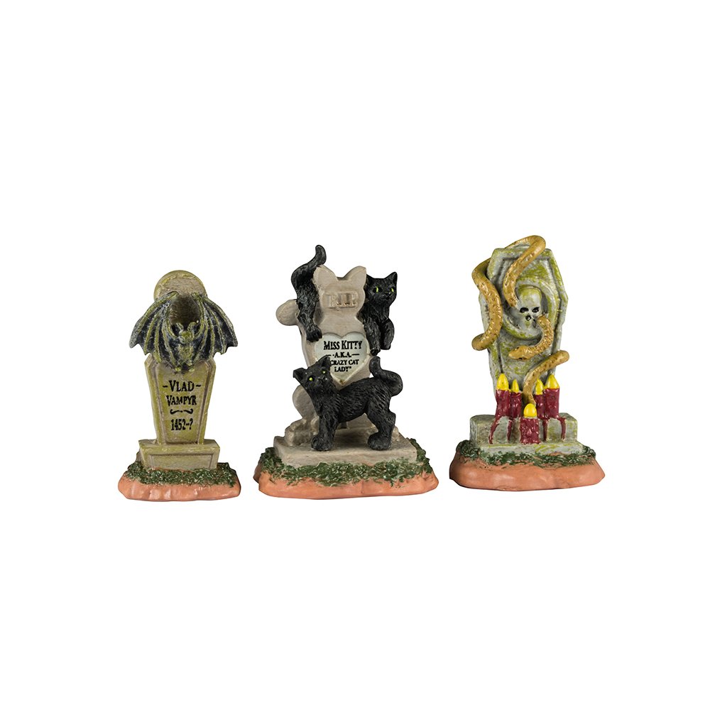 Spooky Town Headstones - Set van 3 - - Resin - 0728162443151