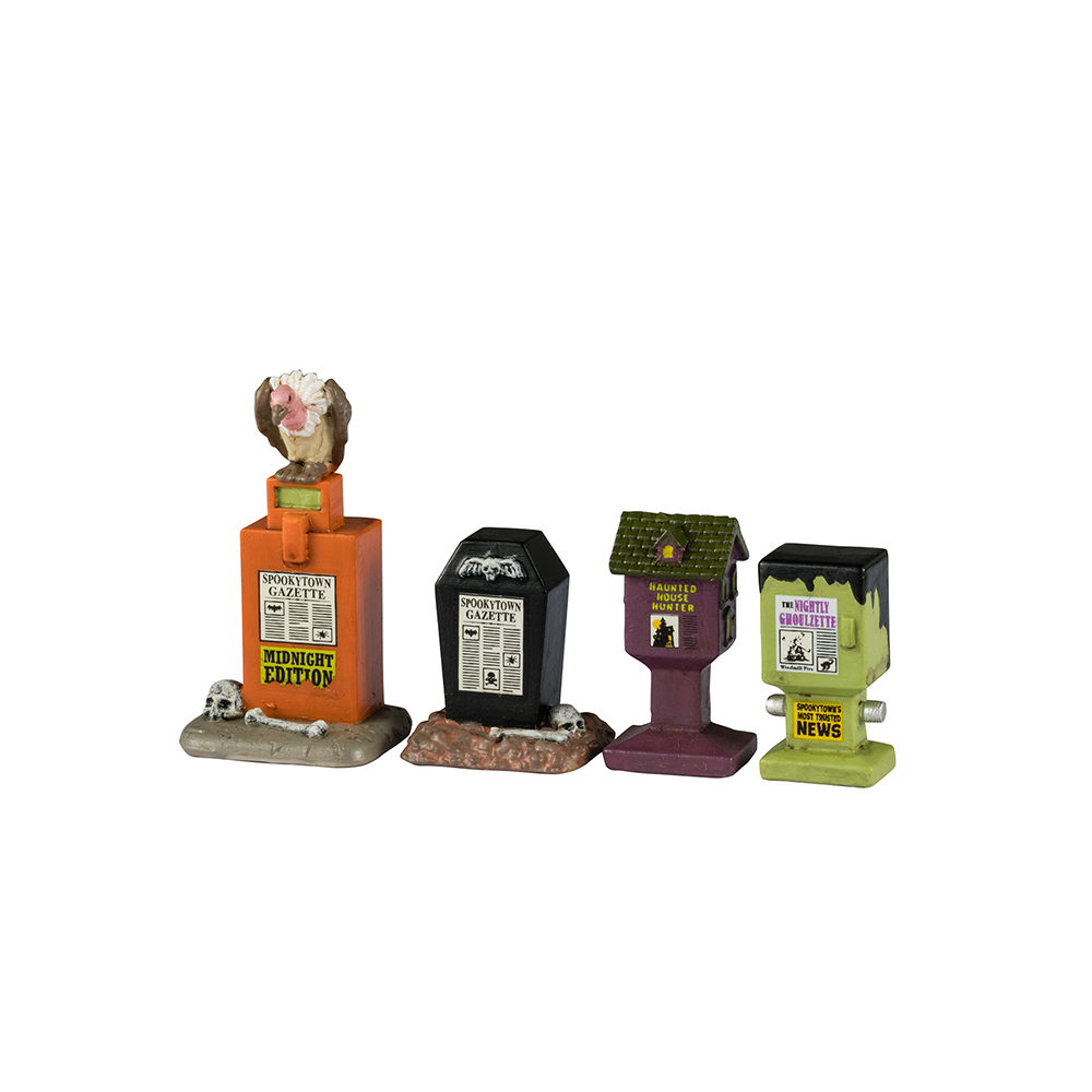 Spookytown Gazette - Set van 4 -   - Resin -  0728162443168
