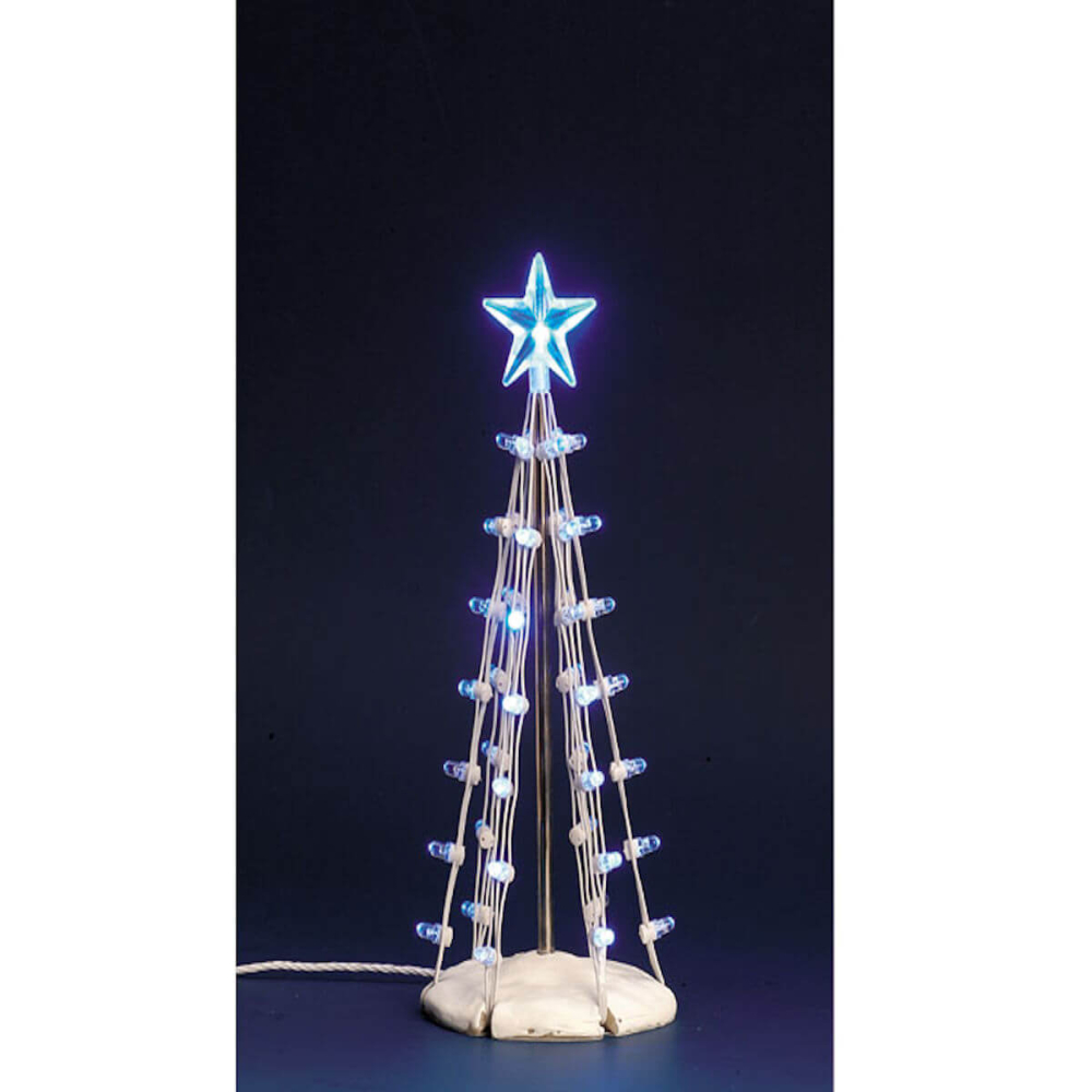 Lemax - Lighted Silhouette Tree - Blue - Medium - 15.5 cm