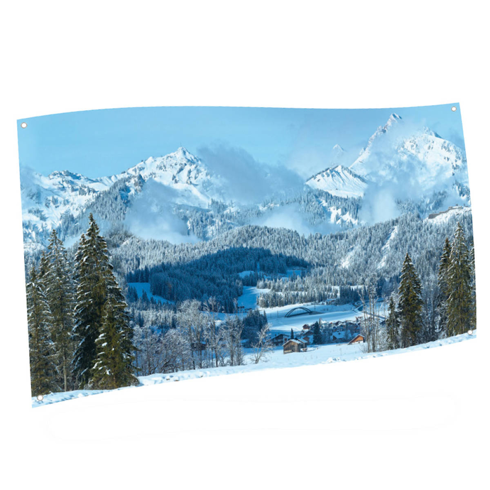 Achtergrond Doek Berglandschap - My Village -   - Textiel -  8717545193730