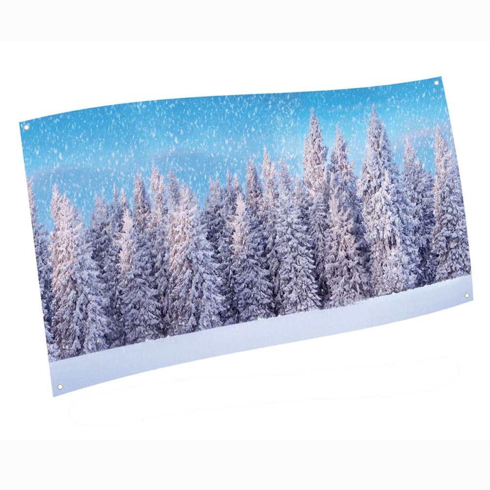 Achtergrond Doek Sneeuwbos - My Village - - - 8717545194553