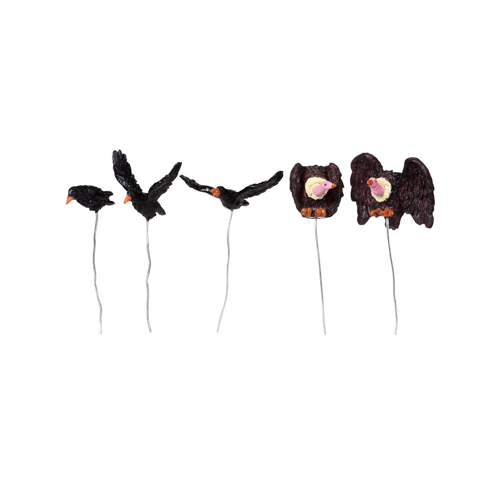 Spooky Town - Assorted Birds - Set van 5 -   - Polyresin -  0728162848161