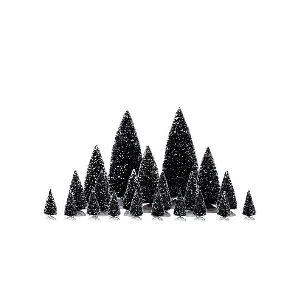 Lemax - Assorted Pine Trees - Set van 21 - - Polyester - 0728162047687