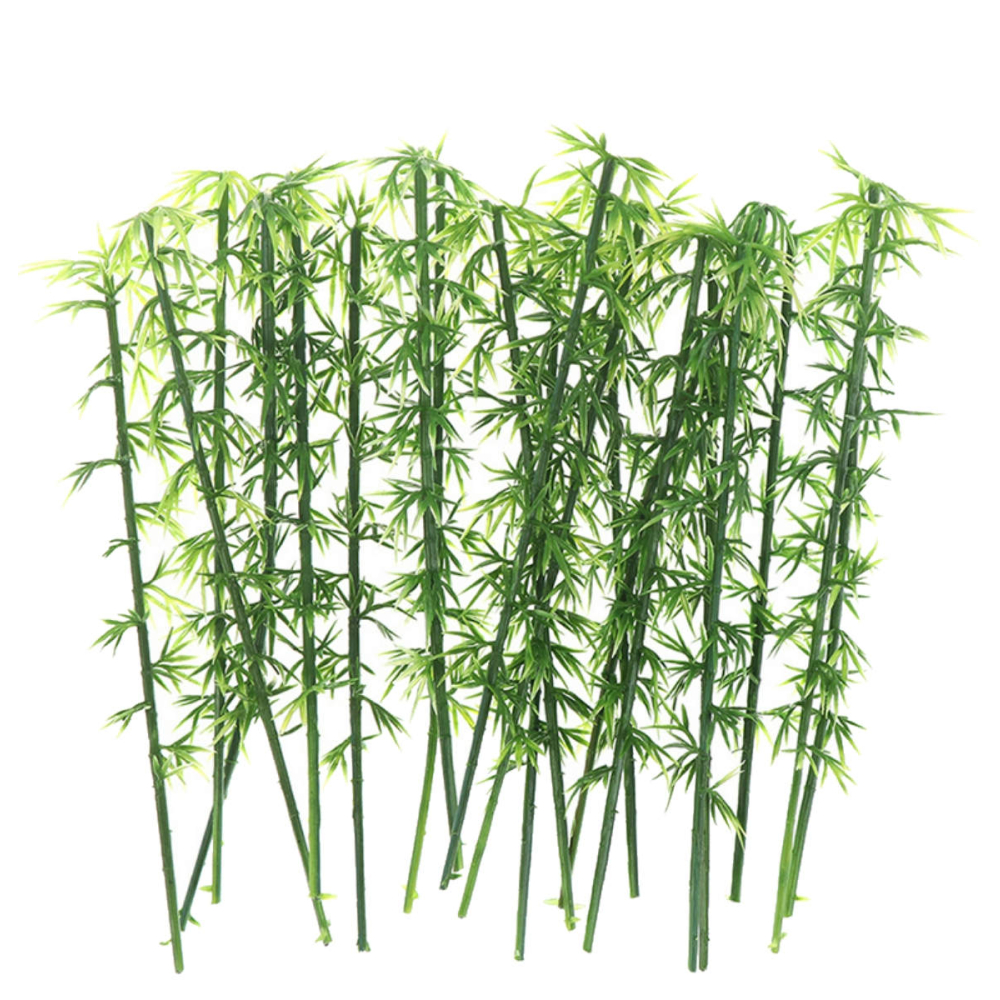 Bamboe - 12 cm - Set van 10 Stengels - - Kunststof -