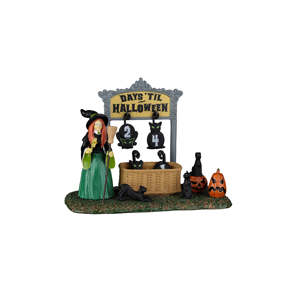 Spooky Town - Black Cat Countdown - - Polyresin - 0728162235855