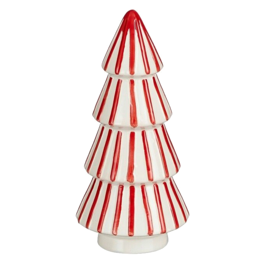 Boom Rood Gestreept - House of Seasons - - Keramiek - 8720362650645