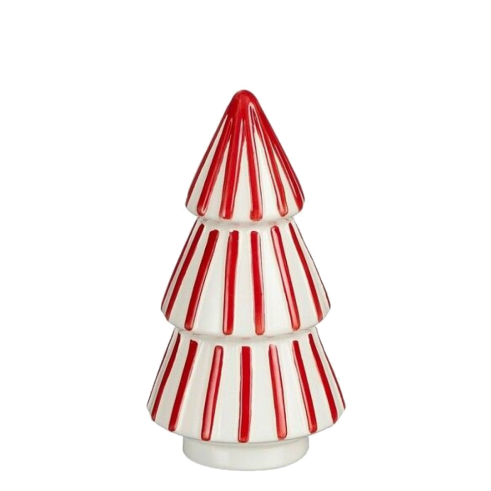 Boom Rood Gestreept Small - House of Seasons - - Keramiek - 8720362650638