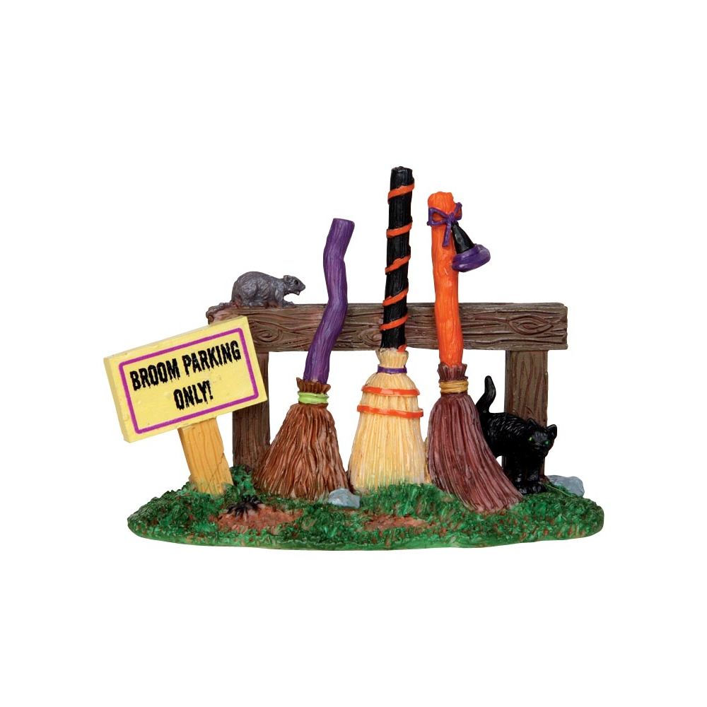 Spooky Town - Broom Parking Rack - - Polyresin - 0728162447371