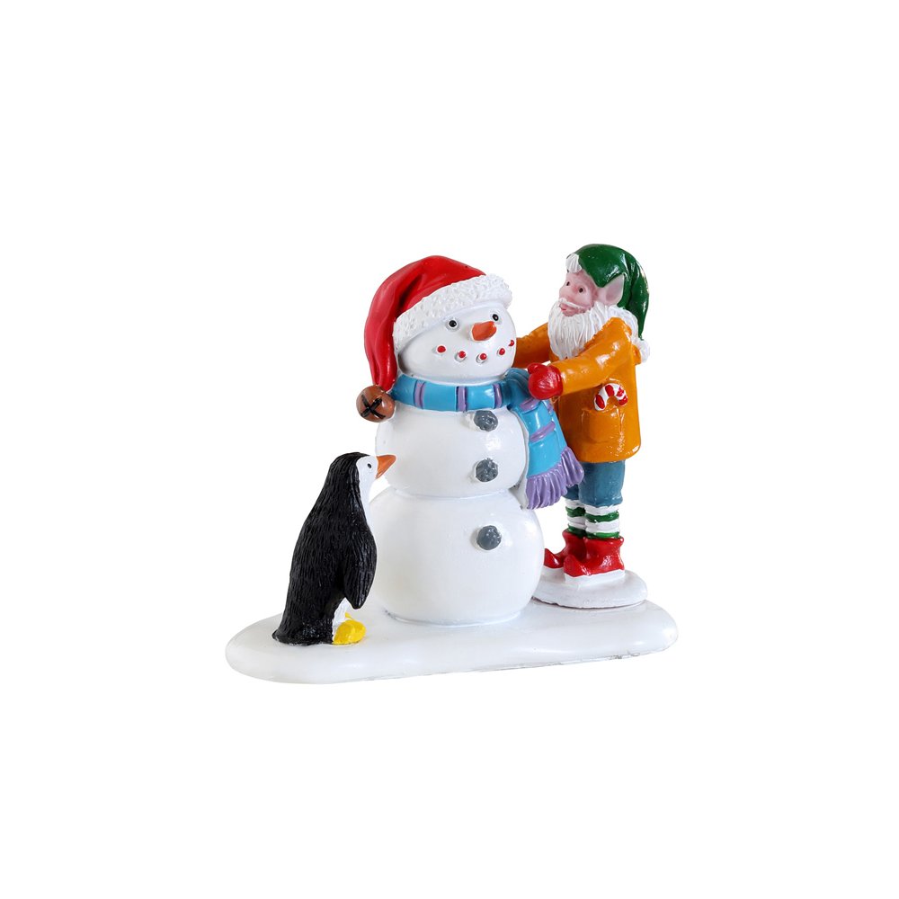 Lemax - Building A Snowman -   - Polyresin -  0728162221346