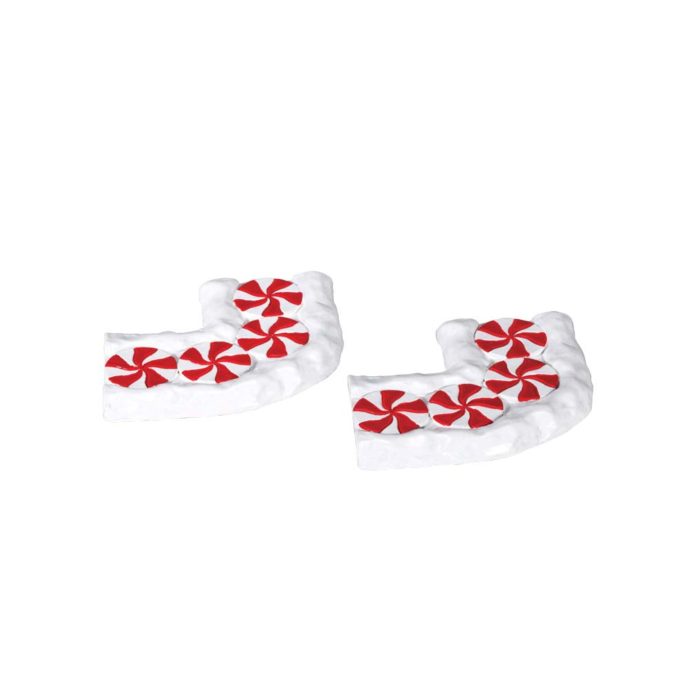 Lemax - Candy Cane Lane Curved - Set van 2 - - Polyresin - 0728162742070