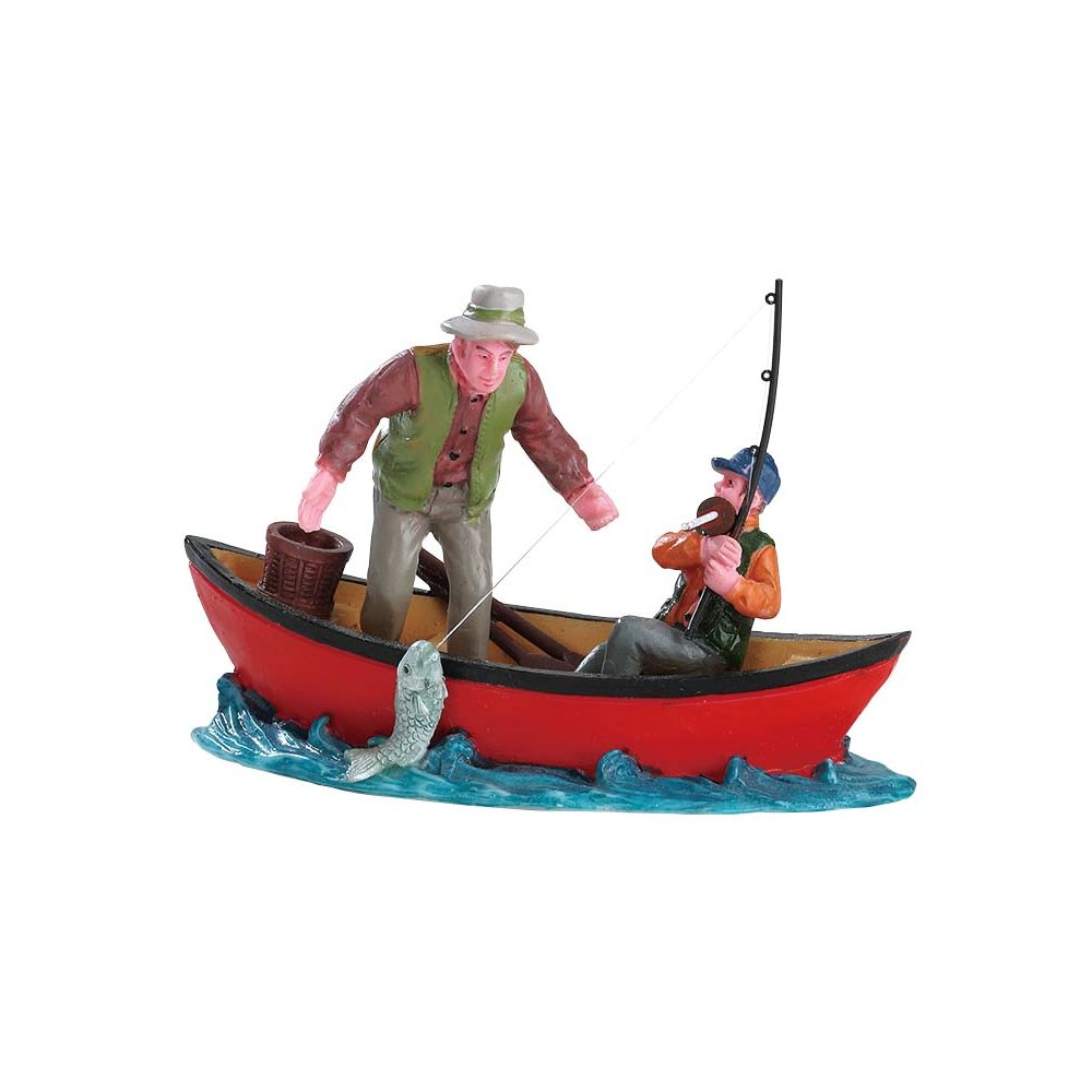 Lemax - Canoe Catch - - Polyresin - 0728162523440