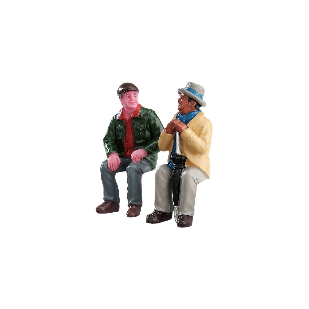 Lemax - Chatting With Old Friends - Set van 2 - Nu Voorverkoop - - Polyresin - 0728162725073