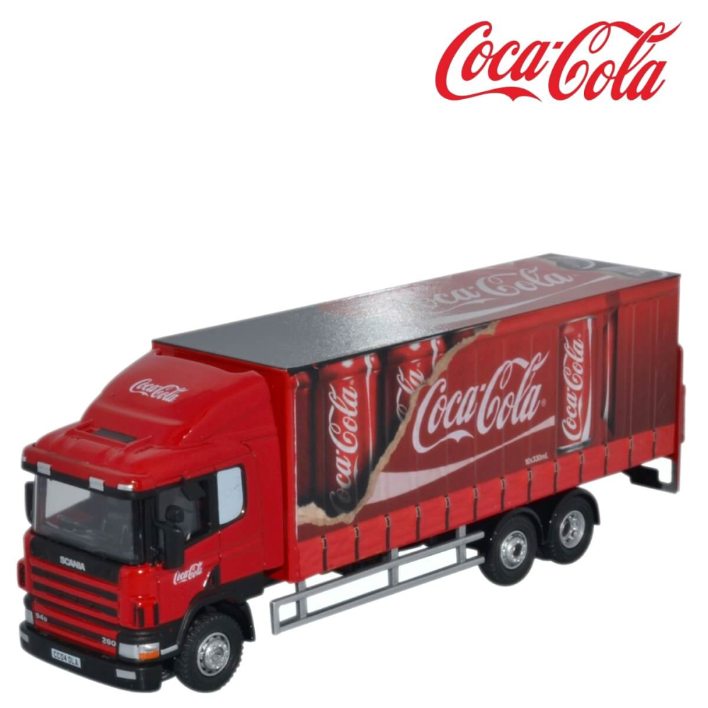 Coca-Cola Truck Scania Box Curtainside 1:76 - Hornby