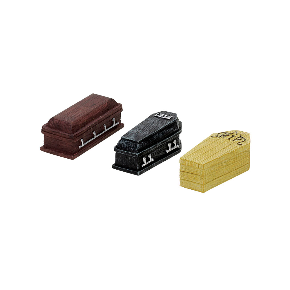 Spooky Town - Coffins - Set van 3 - - Metaal - 0728162745835