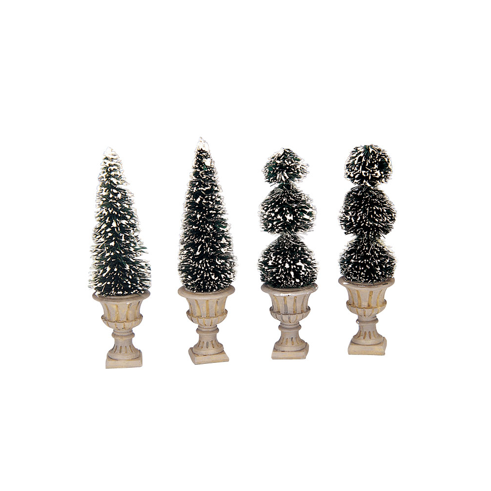 Lemax - Cone-Shaped and Sculpted Topiaries - Set van 4 -   - Polyresin -  0728162349651