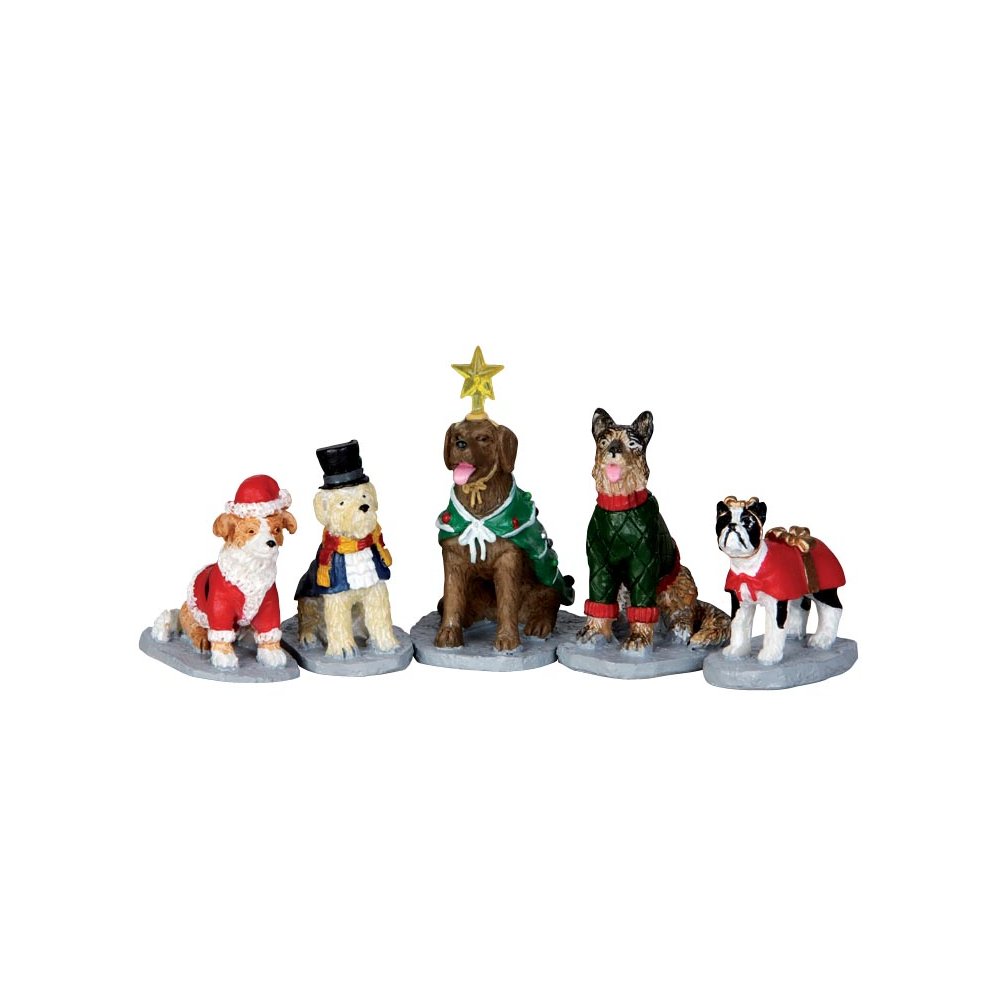 Lemax - Costumed Canines - Set van 5 - - Polyresin - 0728162321268