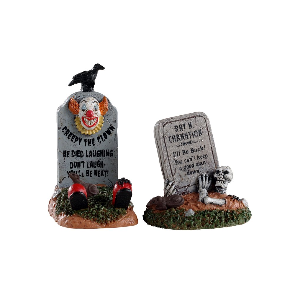 Spooky Town - Crazy Headstones - Set van 2 - Nu Voorverkoop - - Polyresin - 0728162047113