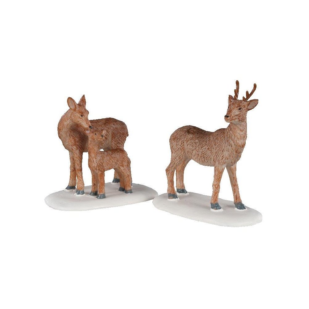 Lemax - Deer Family set of 2 -   - Polyresin -  0728162029294