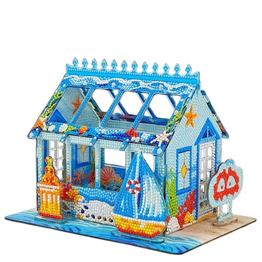 Diamond Painting - Beach House - 3D Puzzel