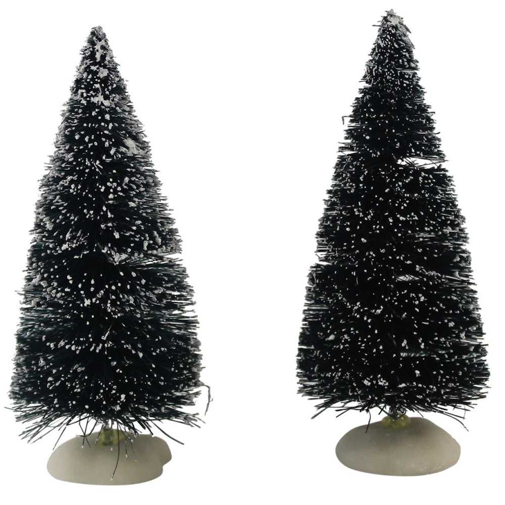 Dickensville - Besneeuwde Bomen 10cm - Set van 2 -   -  -  8712953467138