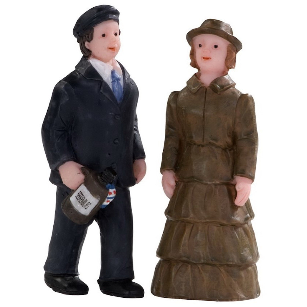 Dickensville - Echtpaar Weduwe Joustra - Set van 2 - - Polyresin -