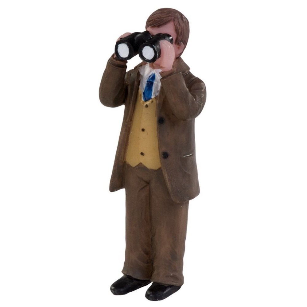 Dickensville - Man Met Verrekijker - - Polyresin -