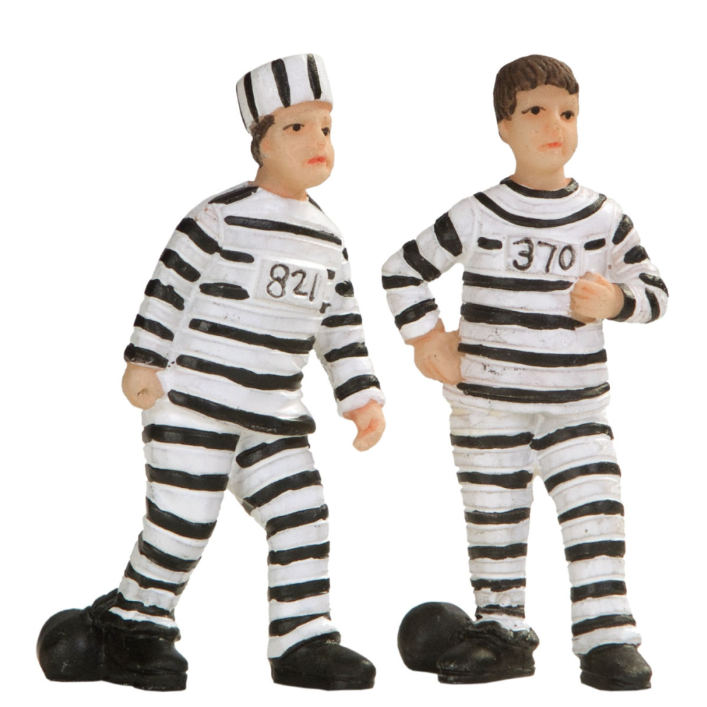 Dickensville - Gevangenen Vastgeketend - Set van 2 - - Polyresin - 8712953673959