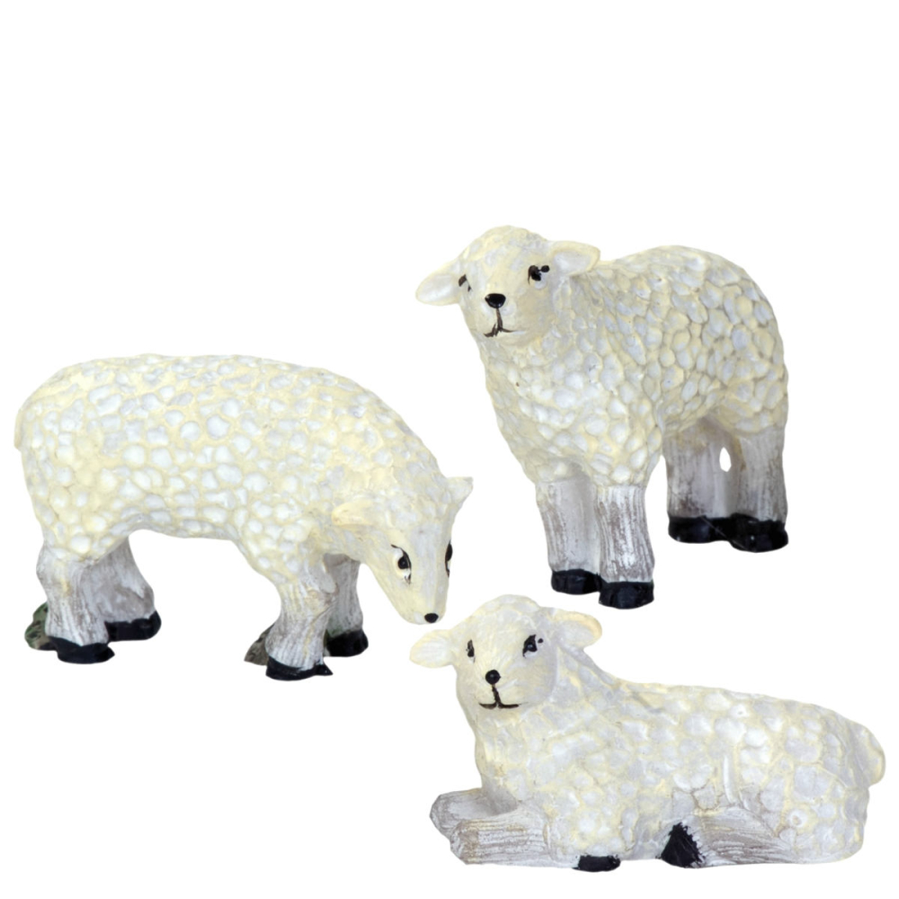 Dickensville - Schapen in de Sneeuw - Set van 3 - - Polyresin - 8712953474853
