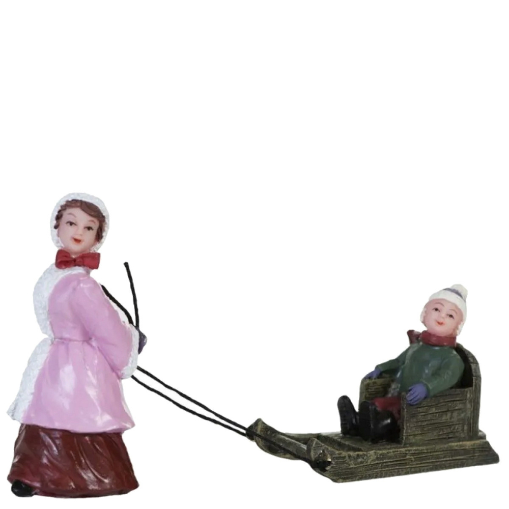 Dickensville - Sleetje Trekken - - Polyresin -